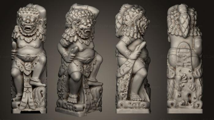 Скульптуры индийские (Балийская статуя 013, STKI_0090) 3D модель для ЧПУ станка